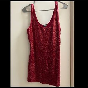 Red Sequined Tank